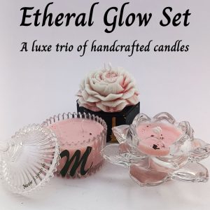 Maeve Essentials – The Ethereal Glow Gift Set | 3-Piece Floral Candle Collection | Rose Reverie, Lotus Bloom & Cascading Peony | Scented | Luxury Gift