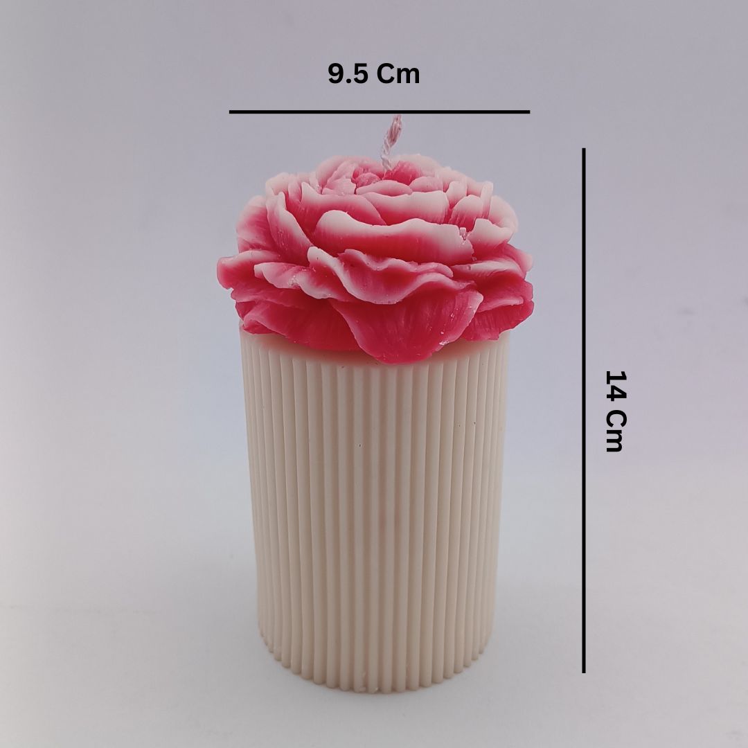 Maeve Essentials – Peony Bloom | Peony, Soft Rose & White Amber Scented Floral Candle - Image 3